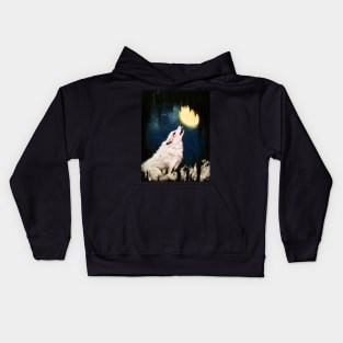 Wolf and moon Kids Hoodie